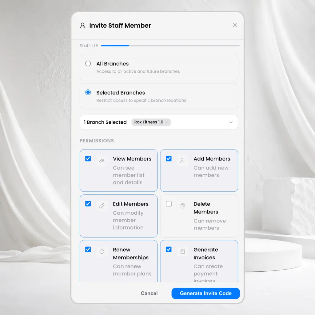 Give Every Staff Member The Right Access. Mockup